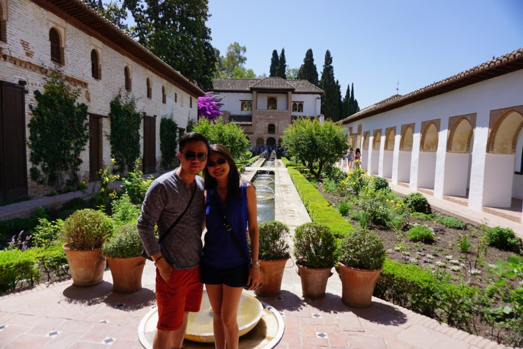Us at one of the many beautiful coutyards of Nasrid Palace in Alhambra